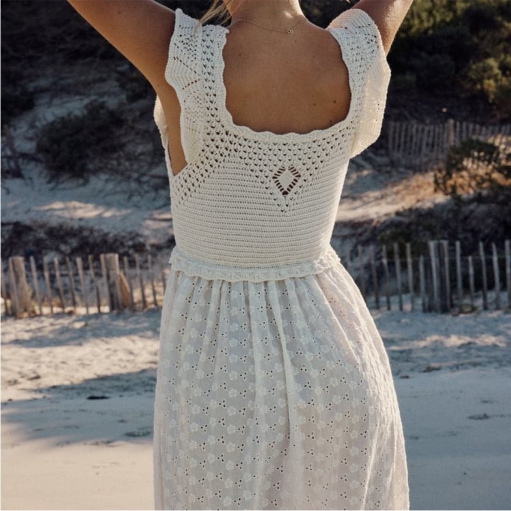 Zara Combined crochet dress